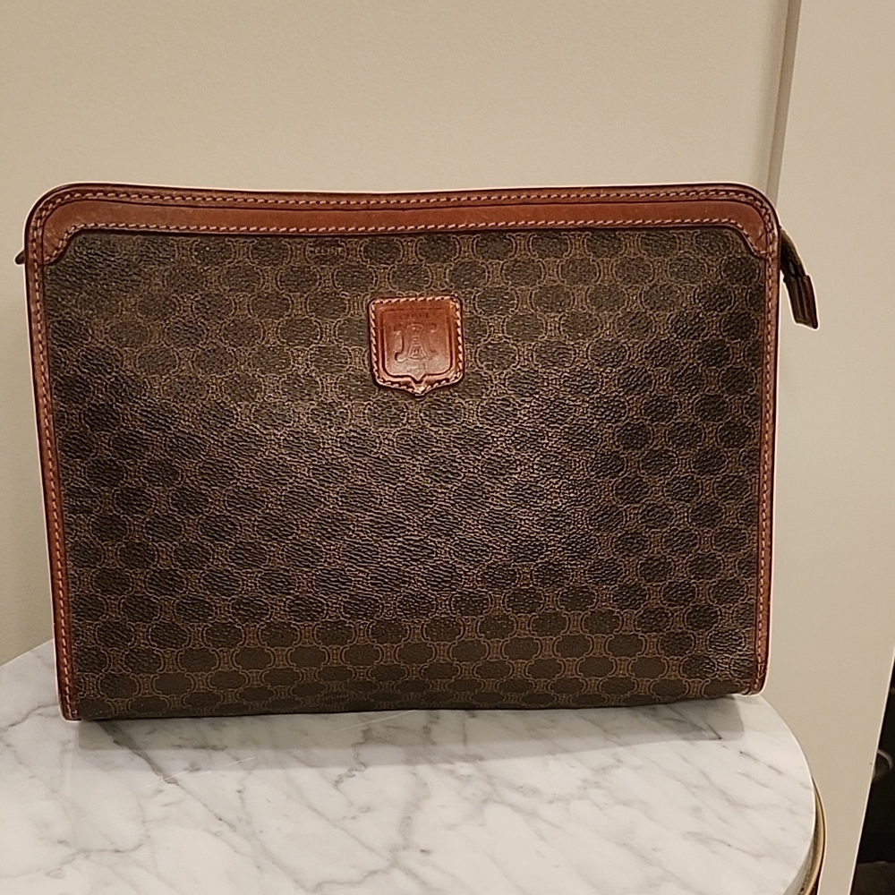 Celine Classic Brown Leather Clutch or Pouch